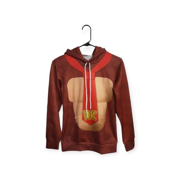 Donkey Kong DK Characters Full Print Hoodie Youth Small - Picture 1 of 4